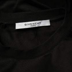 Pre Owned Givenchy Black Logo Season Print Cotton Oversized T-Shirt M