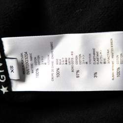Pre Owned Givenchy Black Cotton Logo Printed Silk Tie Detail Oversized Hooded Sweater Dress XS