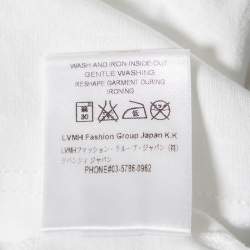 Pre Owned Givenchy White Logo Printed Cotton Crewneck T-Shirt XS