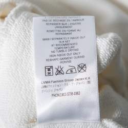 Pre Owned سويت شيرت جيفنشي قطن أبيض مطبوع شعار الماركة تريبال رقبة مستديرة مقاس صغير جداً (اكس سمول)