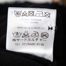 Givenchy Black Rottweiler Printed Cotton Pique Contrast Trimmed Polo T-Shirt M