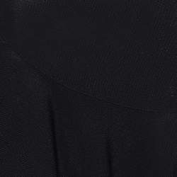 فستان جيفنشي تريكو أسود مزين بكرانيش بلا أكمام رقبة مرتفعة مقاس صغير جداً (اكس سمول)