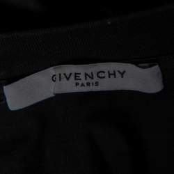 Pre Owned Givenchy Black Cotton Faded Logo Printed Crewneck T-Shirt S