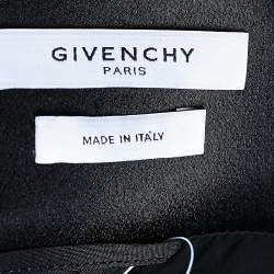 Givenchy Black Two Tone Sateen Belted Asymmetric Hem Vest M