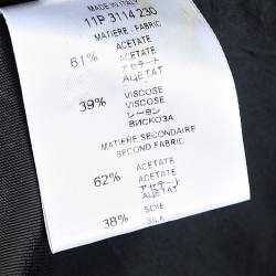 Givenchy Black Two Tone Sateen Belted Asymmetric Hem Vest M