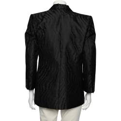 Givenchy Black Moire Jacquard Single Breasted Blazer L