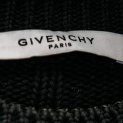 Pre Owned بلوفر جيفنشي تريكو بطبعة آي فيل لوف أسود مقاس صغير - سمول