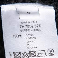 Pre Owned بلوفر جيفنشي تريكو بطبعة آي فيل لوف أسود مقاس صغير - سمول