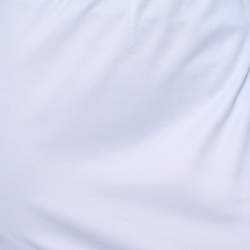 Pre Owned Givenchy White Jersey Logo Detail Track Mini Skirt S