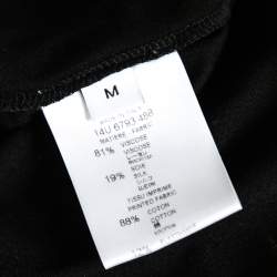 Pre Owned Givenchy Black Printed Overlay Jersey Racerback Top M
