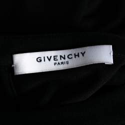 Givenchy Black Stretch Knit & Satin Trim Detailed Dress M