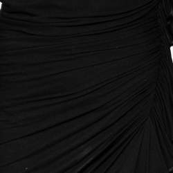Givenchy Black Knit Side Pleated and Ruffle Detail Top M