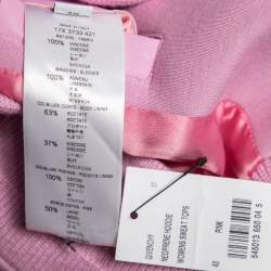 Givenchy Pink Neoprene & Leather Zip Front Hoodie M