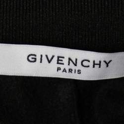 Givenchy Black Jersey Logo Tape Trimmed Zip Front Jacket M