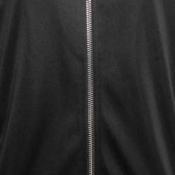 Givenchy Black Jersey Logo Tape Trimmed Zip Front Jacket M