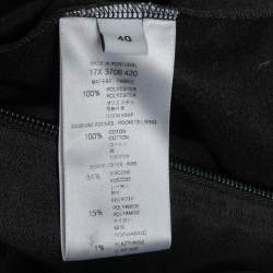 Pre Owned Givenchy Black Jersey Logo Tape Trimmed Zip Front Jacket M