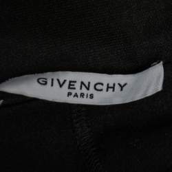 Pre Owned Givenchy Black Jersey Logo Tape Trimmed Zip Front Jacket M
