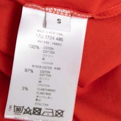 Givenchy Red Cotton Star Appliqued Short Sleeve T-Shirt S