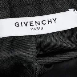 Pre Owned Givenchy Black Wool Blend Eel Leather Trim Tail Coat Blazer M