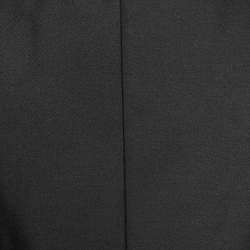 Pre Owned Givenchy Black Wool Blend Eel Leather Trim Tail Coat Blazer M