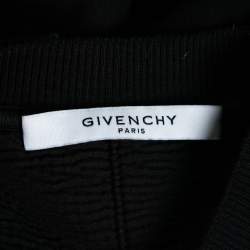 مملوكة مسبقًا سويت شيرت جيفنشي قطن بطبعة الشعار أسود ممزق مقاس صغير جدًا - إكس سمول