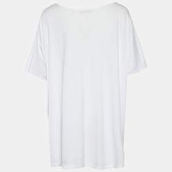 Pre Owned Givenchy White Printed Cotton T-Shirt M