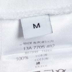 Pre Owned Givenchy White Printed Cotton T-Shirt M