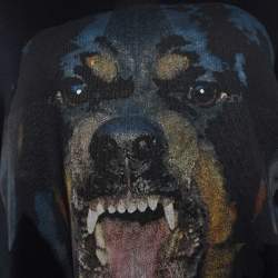 Pre Owned Givenchy Black Cotton Knit Rottweiler Sweatshirt M