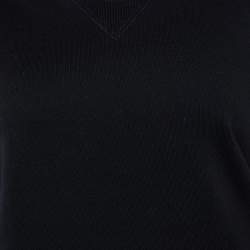 Givenchy Black Cotton Eye Embroidered Cold Shoulder Shift Dress M