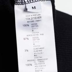 Givenchy Black Cotton Eye Embroidered Cold Shoulder Shift Dress M