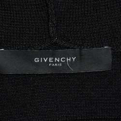 Givenchy Black Wool Zip Front Hoodie XL