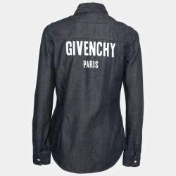 Pre Owned Givenchy Blue Denim Button Front Long Sleeve Shirt M