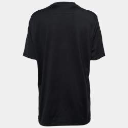 Pre Owned Givenchy Black Bambi Print Jersey Crew Neck T-Shirt S