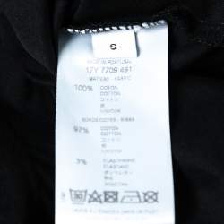 Pre Owned Givenchy Black Bambi Print Jersey Crew Neck T-Shirt S