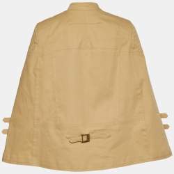 Givenchy Beige Cotton Zip Detail Bike Cape M