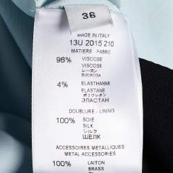Givenchy Black Crepe Ruffle Detail Mini Dress S