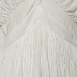 Givenchy White Modal Knit Smock Detail Top S