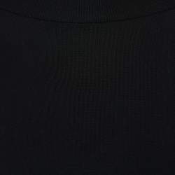 Pre Owned Givenchy Black Jersey Mini Ruffle Asymmetrical Hem Mini Skirt M