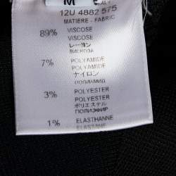 Pre Owned Givenchy Black Jersey Mini Ruffle Asymmetrical Hem Mini Skirt M