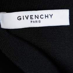 Pre Owned Givenchy Black Jersey Mini Ruffle Asymmetrical Hem Mini Skirt M