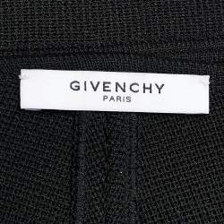 Pre Owned Givenchy Monochrome Knit Lace Detail Waist Coat S