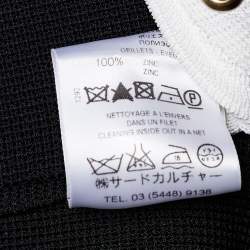 Pre Owned Givenchy Monochrome Knit Lace Detail Waist Coat S