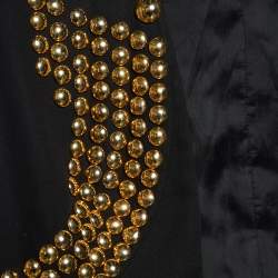 Pre Owned Givenchy Black Cotton Studded Waist Coat M