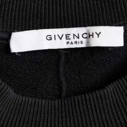مملوكة مسبقًا Givenchy Black Graphic Print Cotton Crew Neck Sweatshirt L