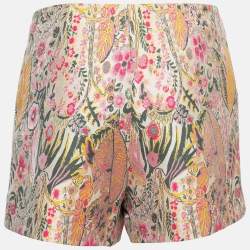 Givenchy Multicolor Floral Jacquard Button-Embellished Shorts M