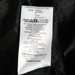 Givenchy Black Plaid Patterned Wool Belted Coat M  