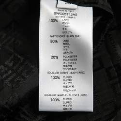 Givenchy Black Plaid Patterned Wool Belted Coat M  