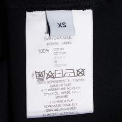 Givenchy Anthracite Grey Jersey Logo Print Distressed T-Shirt XS