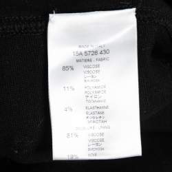 Pre Owned Givenchy Black Stretch Knit Zipper Detail Skinny Pants M