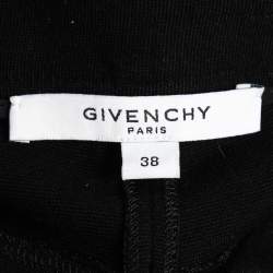 Pre Owned Givenchy Black Stretch Knit Zipper Detail Skinny Pants M